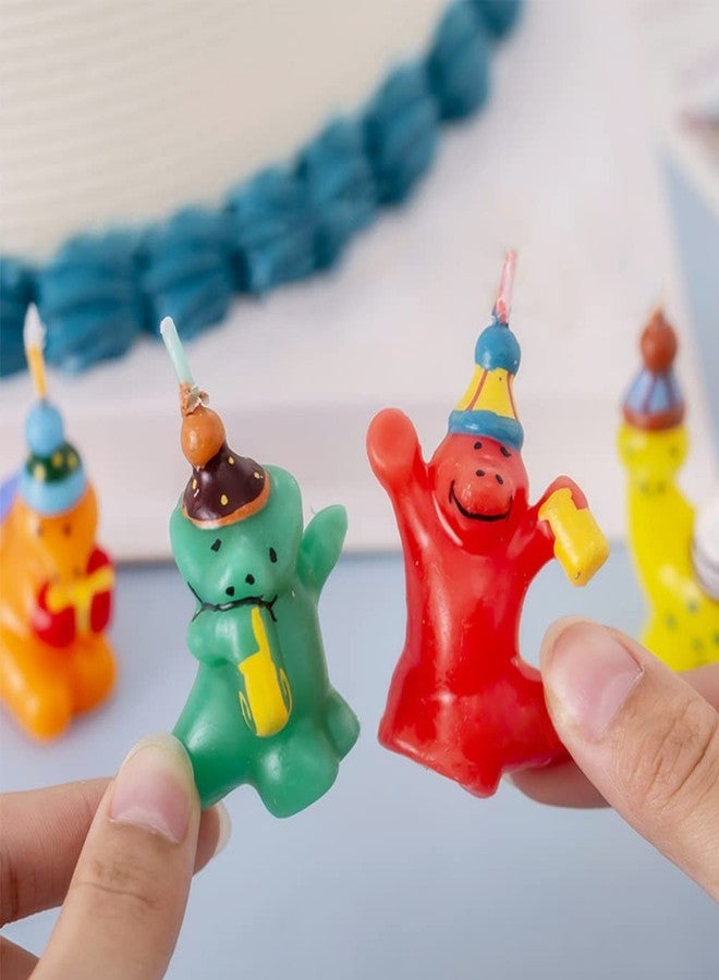 Aprildecember Dinosaur Birthday Candles, Cute 3D Dino Themed Birthday Cake Candles Cake Toppers Party Cake Decorations - Set of 4 - Image 5